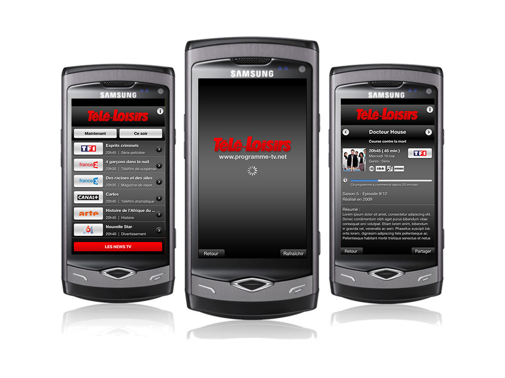 Application Tele loisirs Bada Samsung